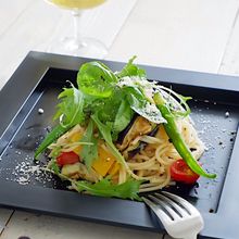 グリル夏野菜の冷製パスタ