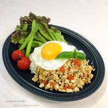 お豆腐deヘルシー♡和風ガパオライス