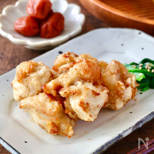 ヘルシーに食べれる♪【鶏むねだし梅唐揚げ】