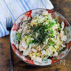 節約なのに激うま♪白菜と鶏ひき肉の和風パスタ
