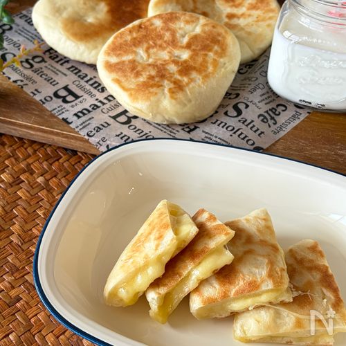 ＼オーブン要らず／　フライパンで焼けるナン