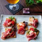 ビールに合う【明太クリチクラッカー生ハム添え】