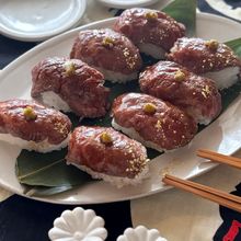 ローストビーフの寿司/おせち料理使い切り