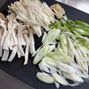 ひき肉ときのこのワンパンスパゲッティの工程1