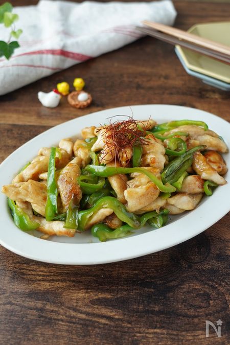 【むね肉でも美味しい！】とり青椒肉絲