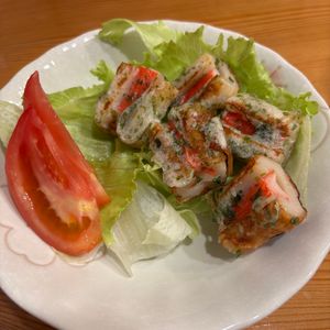 ちゃむちゃむの作ってみた!投稿(簡単！あと1品に！カニちく磯辺揚げ)