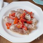 キャベ千肉巻きトマトソースがけ＼レンジ＆カット野菜で簡単！／