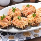 しいたけのカニカマチーズ焼き｜旨味がジュワッ！10分おつまみ