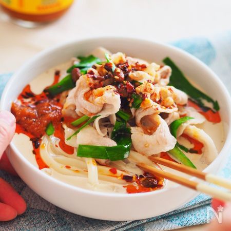 まろやかスープがたまらない にらしゃぶマヨうどん By むっちん 横田睦美 レシピサイト Nadia ナディア プロの料理家のおいしいレシピ