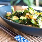 ゴマの食感がたまらない☆ゴーヤの甘辛炒め