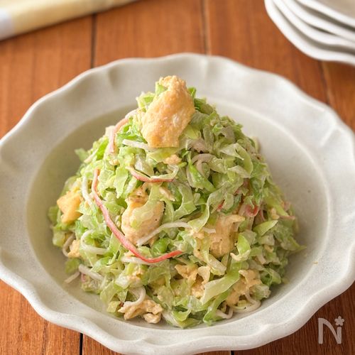 【春キャベツの卵サラダ】たっぷり食べやすい♪