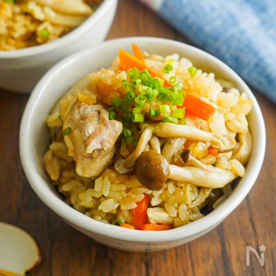 秋の具沢山炊き込みご飯【和食献立にも♪】