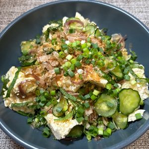 楽ラク手抜キッチン🐶🐾の作ってみた!投稿(つるっと美味しい！火を使わず簡単【豆腐の冷汁風】)
