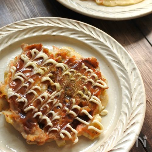 【うま味を活かす♪】塩揉み白菜と米粉のお好み焼