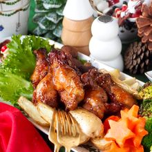 【皮パリパリ♪ジューシーローストチキン】付け合わせも同時に!