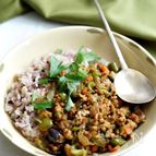 たっぷりと夏野菜を使った "和風キーマカレー"