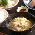 豚バラと白菜のお味噌汁