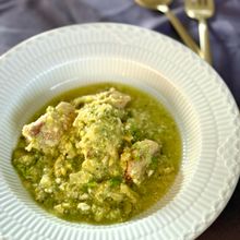 香ばしチキンのワカモレマスタードソース