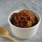ピリ辛肉そぼろ。