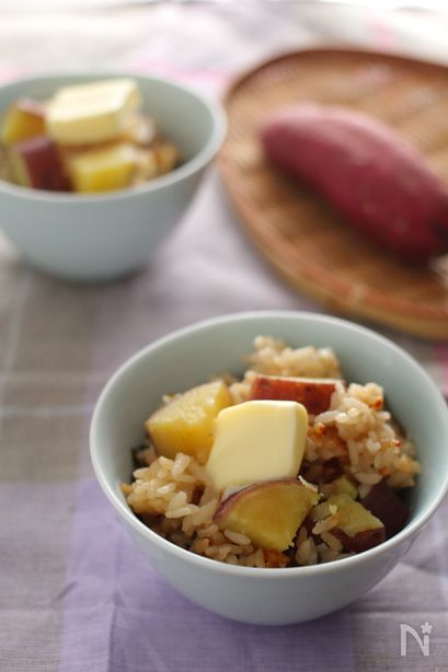 さつまいもと塩こんぶのバターごはん