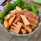 【たけのこと焼き豚のピリ辛炒め】翌日が楽しみな、春の作り置き