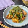 【砂肝厚揚げと春菊のピリ辛照り焼き】節約/爆食いの工程5