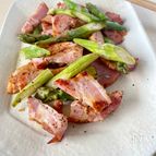 調味料はこしょうだけ★油も使わない！アスパラベーコン炒め