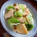 【鶏むね肉とレタスのポン酢炒め】子どもにも食べやすい味付け