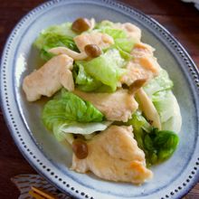 【鶏むね肉とレタスのポン酢炒め】子どもにも食べやすい味付け
