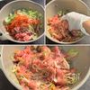 【紅生姜香る 豚肉とネギのひとくちバーグ】豚こまでお手軽♪の工程1