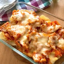 おつまみにぴったり・子どもに人気♡ポテトの豚キムマヨチー焼き