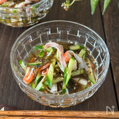 抱えて食べたい【もずくきゅうり】2分で完成！