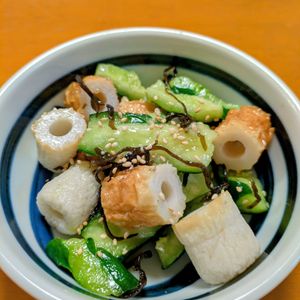 ゆきまる🐬🫧の作ってみた!投稿(5分で完成！【きゅうりとちくわの胡麻塩昆布和え】胡麻油香る♩)