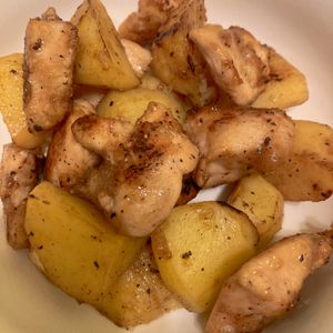 haruの作ってみた!投稿(フライパン10分！【鶏むね肉とじゃがいもの甘辛照り焼き】)