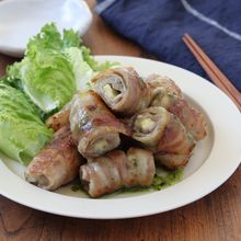 【豚バラ肉のバジルチーズ巻き】とろーりチーズとバジルの香り