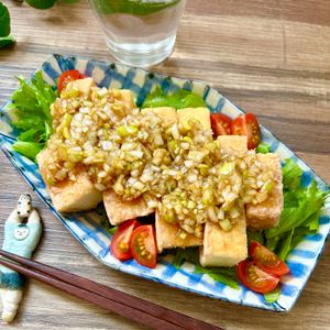 のりのり🐾🎀🤍の作ってみた!投稿(【カリッと美味しい♡厚揚げの油淋鶏風】そそる万能だれ！)