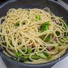 菜の花とベーコンのガーリックパスタの工程5