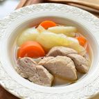 【柔らか豚ヒレの和風ポトフ】お箸で崩れる豚ヒレ＆スープが旨い