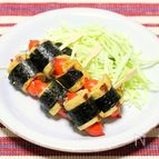 「うすさつ」で赤ウインナーの海苔巻き