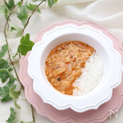 【離乳後期】ポークトマトクリームソース
