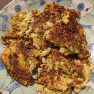 たりおの作ってみた!投稿(冷めてもふわとろ！ちくわと葱のとろろ焼き)