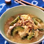 ゴーヤチャンプルー味噌汁。