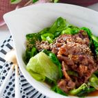 ご飯がススム！牛肉とレタスのシャキシャキコク旨炒め#大量消費