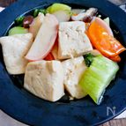 コクうまお助け！豆腐とかまぼこの中華あんかけ