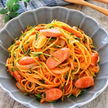 ［キムチナポリタン］やばいパスタ！ズボラ飯！ワンパン！爆速