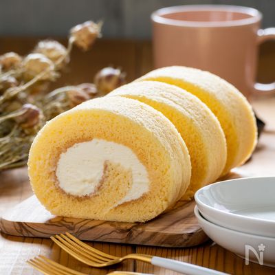 【チーズロールケーキ】ふわふわ♪チーズの濃厚さがたまらない♡