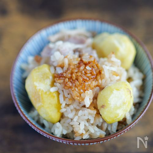 男子も大満足！豚バラ肉と栗の炊き込みご飯【栗ご飯】