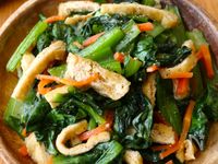 レンジで5分！【小松菜の鶏がらお浸し】胡麻油香る♩
