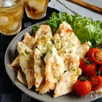 簡単ヘルシー☆鶏ささみの海苔塩唐揚げ。