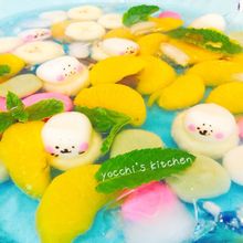 ぷかぷかあざらしちゃんの豆腐白玉フルーツポンチ